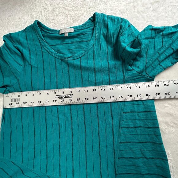 Habitat Women's Angled Seam Tunic Top Small Blue Striped Long Sleeve 100% Cotton - Picture 7 of 8